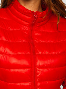 Chaqueta acolchada de entretiempo para mujer rojo Bolf 5M706