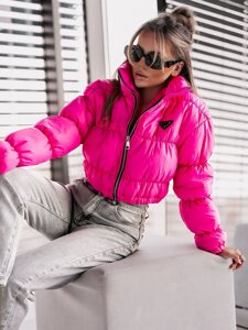 Chaqueta acolchada de entretiempo para mujer rosa Bolf 1250A