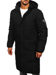 Chaqueta acolchada de invierno larga para hombre negro Bolf 91M9912