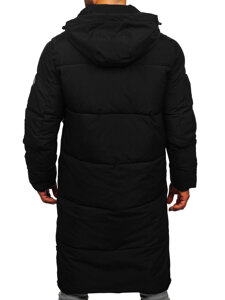 Chaqueta acolchada de invierno larga para hombre negro Bolf 91M9912