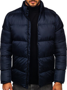 Chaqueta acolchada de invierno para hombre azul oscuro Bolf 0025