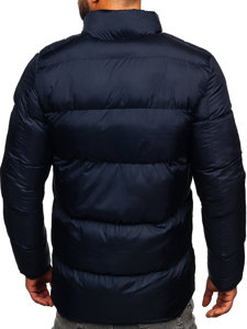 Chaqueta acolchada de invierno para hombre azul oscuro Bolf 0025