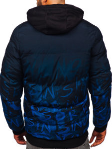 Chaqueta acolchada de invierno para hombre azul oscuro Bolf 27M8102