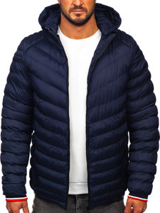 Chaqueta acolchada de invierno para hombre azul oscuro Bolf 5M765