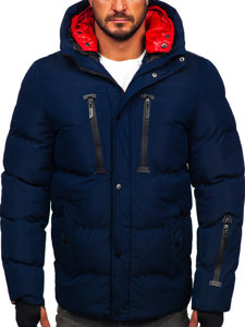 Chaqueta acolchada de invierno para hombre azul oscuro Bolf 5M771