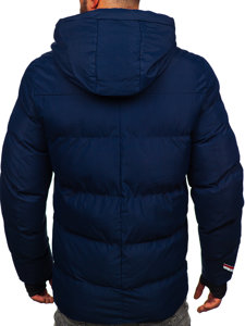 Chaqueta acolchada de invierno para hombre azul oscuro Bolf 5M771