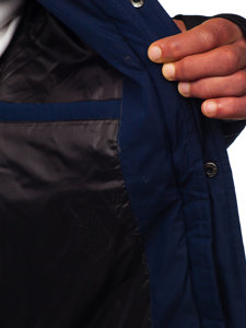 Chaqueta acolchada de invierno para hombre azul oscuro Bolf 5M771