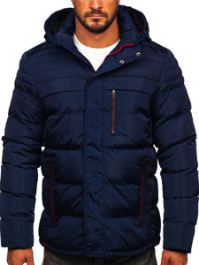 Chaqueta acolchada de invierno para hombre azul oscuro Bolf 7M806