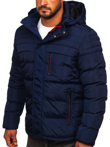 Chaqueta acolchada de invierno para hombre azul oscuro Bolf 7M806