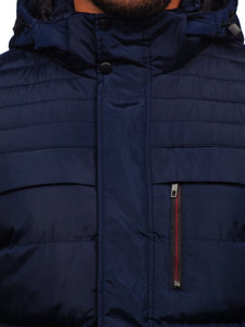 Chaqueta acolchada de invierno para hombre azul oscuro Bolf 7M806