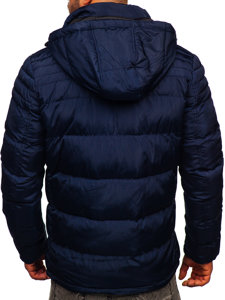 Chaqueta acolchada de invierno para hombre azul oscuro Bolf 7M806