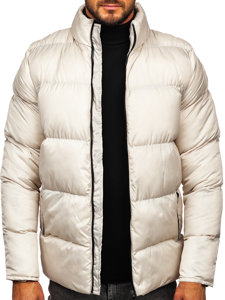 Chaqueta acolchada de invierno para hombre beige Bolf 0025