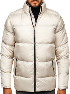 Chaqueta acolchada de invierno para hombre beige Bolf 0025