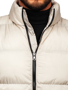 Chaqueta acolchada de invierno para hombre beige Bolf 0025