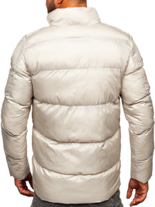 Chaqueta acolchada de invierno para hombre beige Bolf 0025