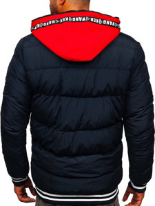 Chaqueta acolchada de invierno para hombre color azul oscuro Bolf 6900