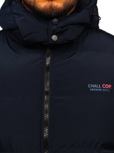 Chaqueta acolchada de invierno para hombre color azul oscuro Bolf 6904