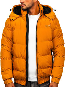 Chaqueta acolchada de invierno para hombre color camel Bolf 6904