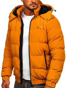 Chaqueta acolchada de invierno para hombre color camel Bolf 6904