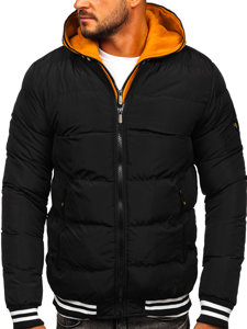 Chaqueta acolchada de invierno para hombre color negro Bolf 6900