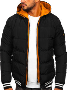 Chaqueta acolchada de invierno para hombre color negro Bolf 6900