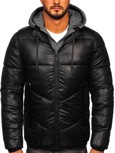 Chaqueta acolchada de invierno para hombre color negro Bolf B2906