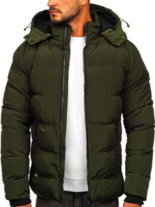 Chaqueta acolchada de invierno para hombre color verde Bolf 6906