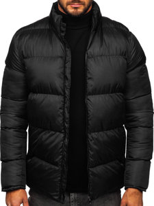 Chaqueta acolchada de invierno para hombre negro Bolf 0025