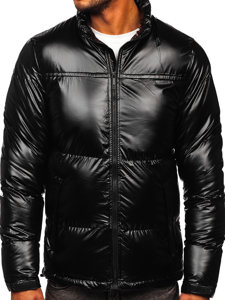 Chaqueta acolchada de invierno para hombre negro Bolf 1188