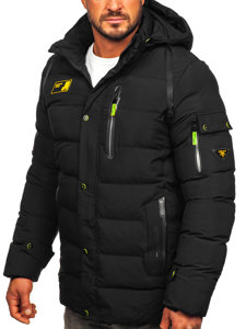 Chaqueta acolchada de invierno para hombre negro Bolf 22M56