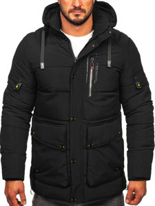 Chaqueta acolchada de invierno para hombre negro Bolf 22M60