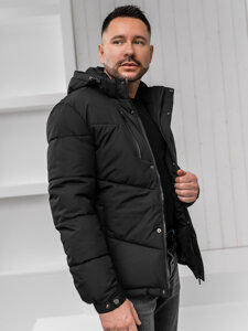 Chaqueta acolchada de invierno para hombre negro Bolf 31M5035A1