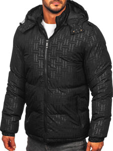 Chaqueta acolchada de invierno para hombre negro Bolf 3B112