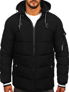 Chaqueta acolchada de invierno para hombre negro Bolf 57M7502