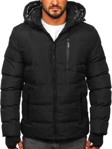 Chaqueta acolchada de invierno para hombre negro Bolf 5M756