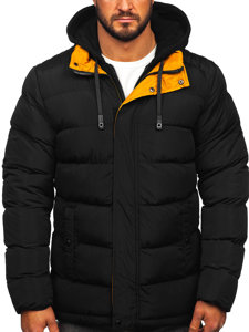 Chaqueta acolchada de invierno para hombre negro Bolf 7145