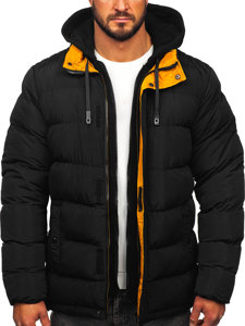 Chaqueta acolchada de invierno para hombre negro Bolf 7145