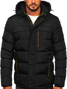 Chaqueta acolchada de invierno para hombre negro Bolf 7M806