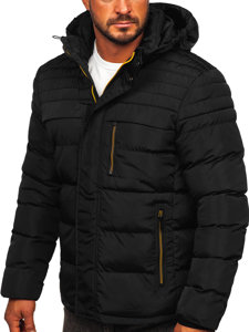 Chaqueta acolchada de invierno para hombre negro Bolf 7M806