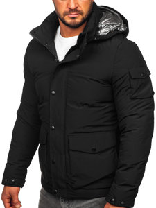 Chaqueta acolchada de invierno para hombre negro Bolf 99525