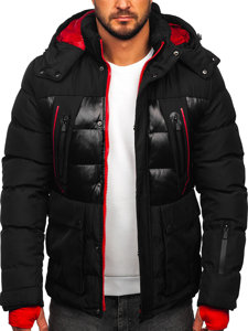 Chaqueta acolchada de invierno para hombre negro Bolf 99527