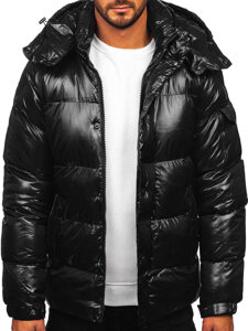 Chaqueta acolchada de invierno para hombre negro Bolf 9970