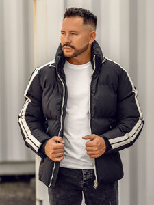 Chaqueta acolchada de invierno para hombre negro Bolf 9979