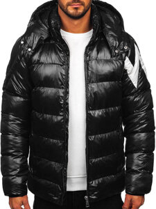 Chaqueta acolchada de invierno para hombre negro Bolf 9981