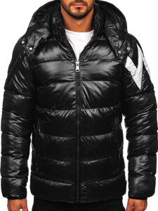 Chaqueta acolchada de invierno para hombre negro Bolf 9981