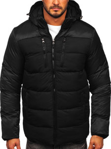 Chaqueta acolchada de invierno para hombre negro Bolf AB103