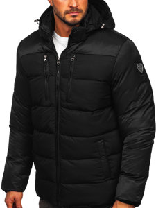 Chaqueta acolchada de invierno para hombre negro Bolf AB103