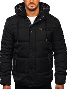 Chaqueta acolchada de invierno para hombre negro Bolf EX2123