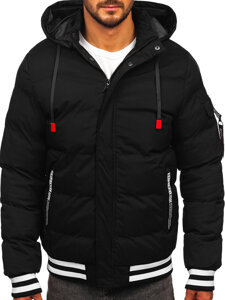 Chaqueta acolchada de invierno para hombre negro Bolf HSS047