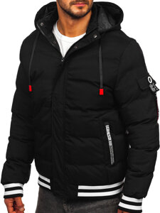 Chaqueta acolchada de invierno para hombre negro Bolf HSS047